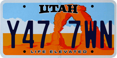 UT license plate Y477WN