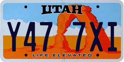 UT license plate Y477XI