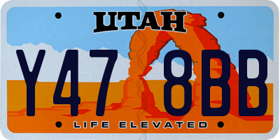 UT license plate Y478BB