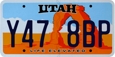 UT license plate Y478BP
