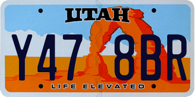 UT license plate Y478BR