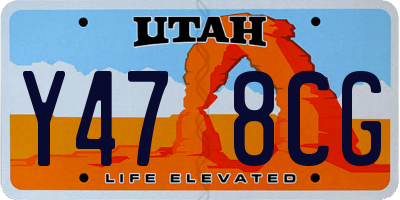 UT license plate Y478CG