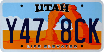 UT license plate Y478CK