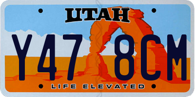 UT license plate Y478CM