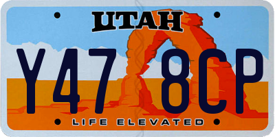 UT license plate Y478CP