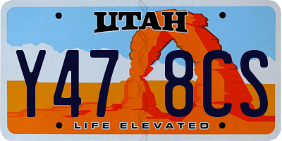 UT license plate Y478CS