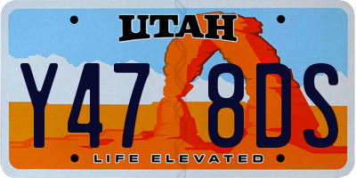 UT license plate Y478DS