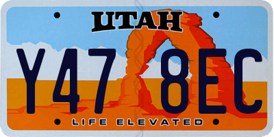 UT license plate Y478EC