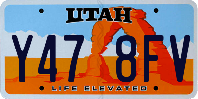 UT license plate Y478FV