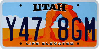 UT license plate Y478GM