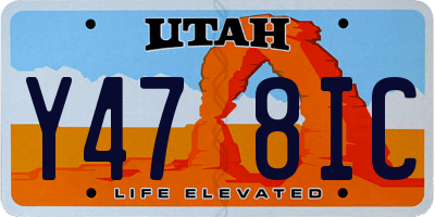 UT license plate Y478IC