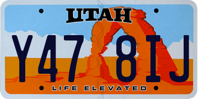 UT license plate Y478IJ