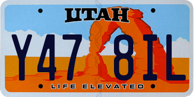 UT license plate Y478IL