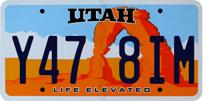 UT license plate Y478IM