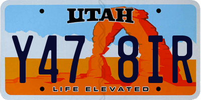 UT license plate Y478IR