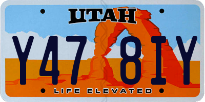 UT license plate Y478IY