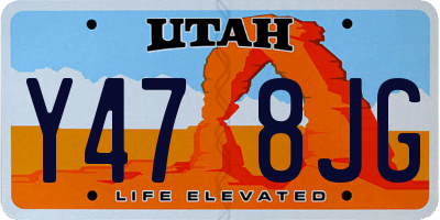 UT license plate Y478JG
