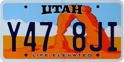 UT license plate Y478JI