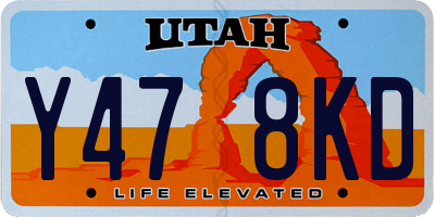 UT license plate Y478KD