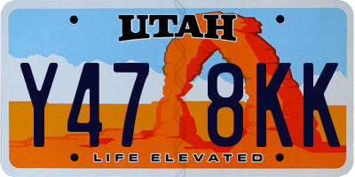 UT license plate Y478KK
