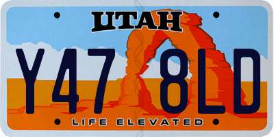 UT license plate Y478LD