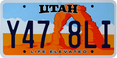 UT license plate Y478LI