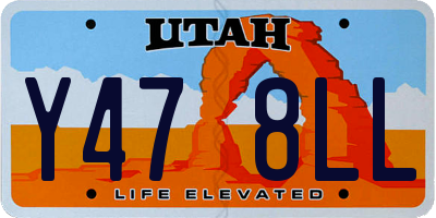 UT license plate Y478LL