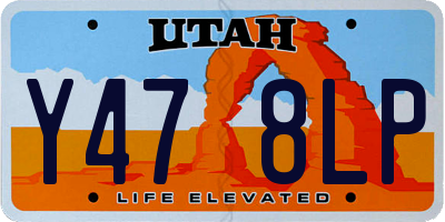 UT license plate Y478LP