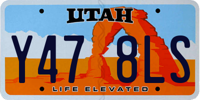 UT license plate Y478LS