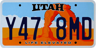 UT license plate Y478MD