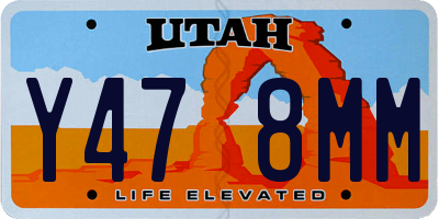 UT license plate Y478MM
