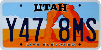 UT license plate Y478MS