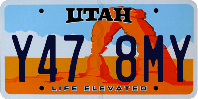 UT license plate Y478MY