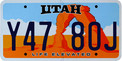 UT license plate Y478OJ