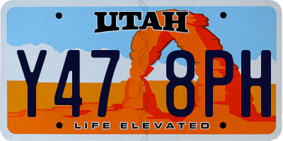 UT license plate Y478PH