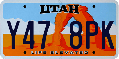 UT license plate Y478PK