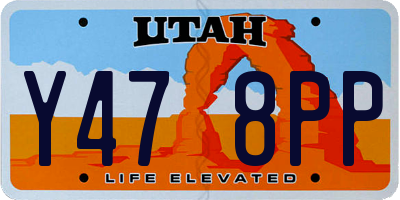 UT license plate Y478PP