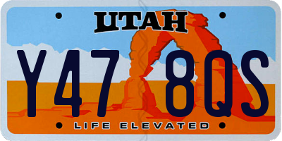 UT license plate Y478QS