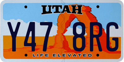 UT license plate Y478RG