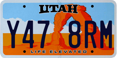 UT license plate Y478RM