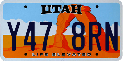 UT license plate Y478RN