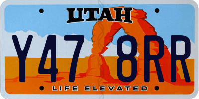 UT license plate Y478RR