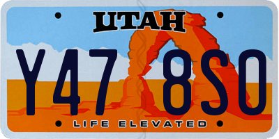 UT license plate Y478SO