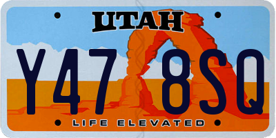UT license plate Y478SQ