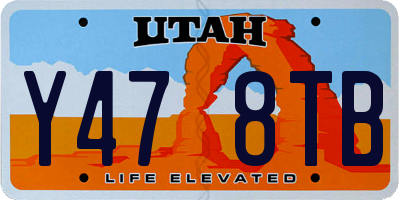 UT license plate Y478TB
