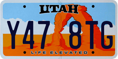 UT license plate Y478TG