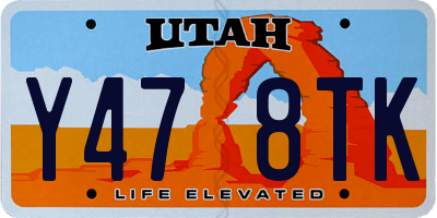 UT license plate Y478TK