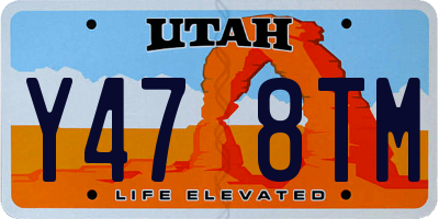 UT license plate Y478TM
