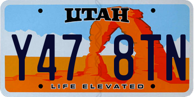 UT license plate Y478TN
