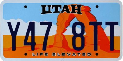 UT license plate Y478TT
